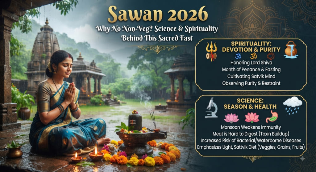 Sawan 2026: Why No Non-Veg? Science & Spirituality Behind This Sacred Fast
