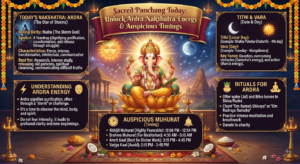 Sacred Panchang Today: Unlock Ardra Nakshatra Energy & Auspicious Timings