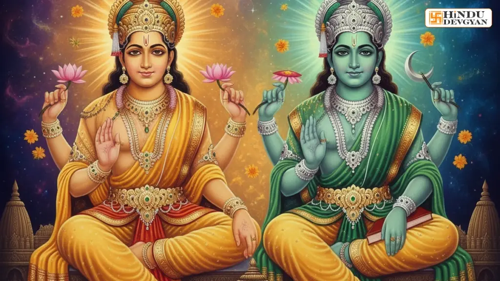Surya and Budha Gods in Budhaditya Yoga