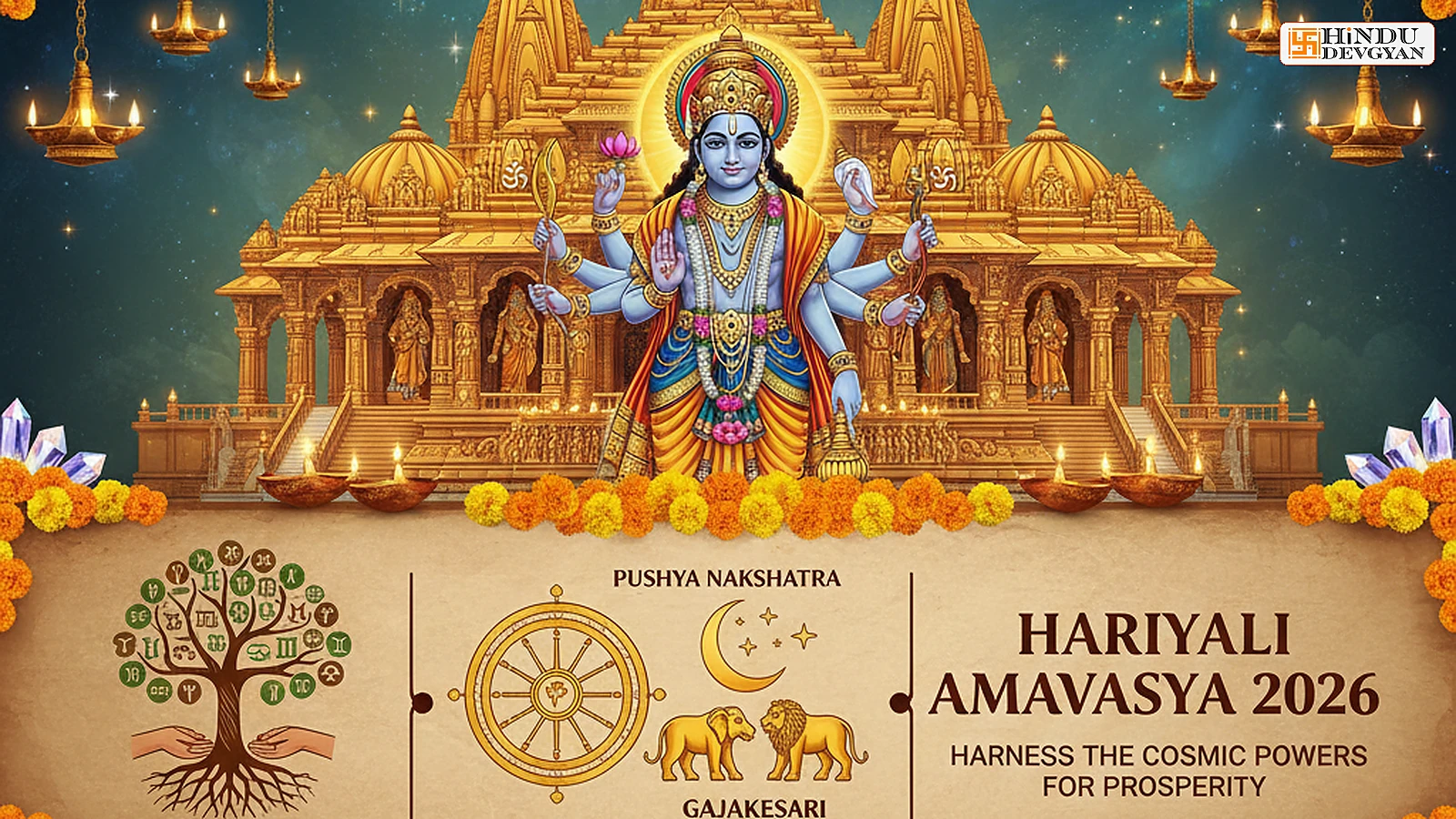Hariyali Amavasya 2026: Harness the Cosmic Powers of Pushya Nakshatra and Gajakesari Yoga for Zodiac Tree Planting