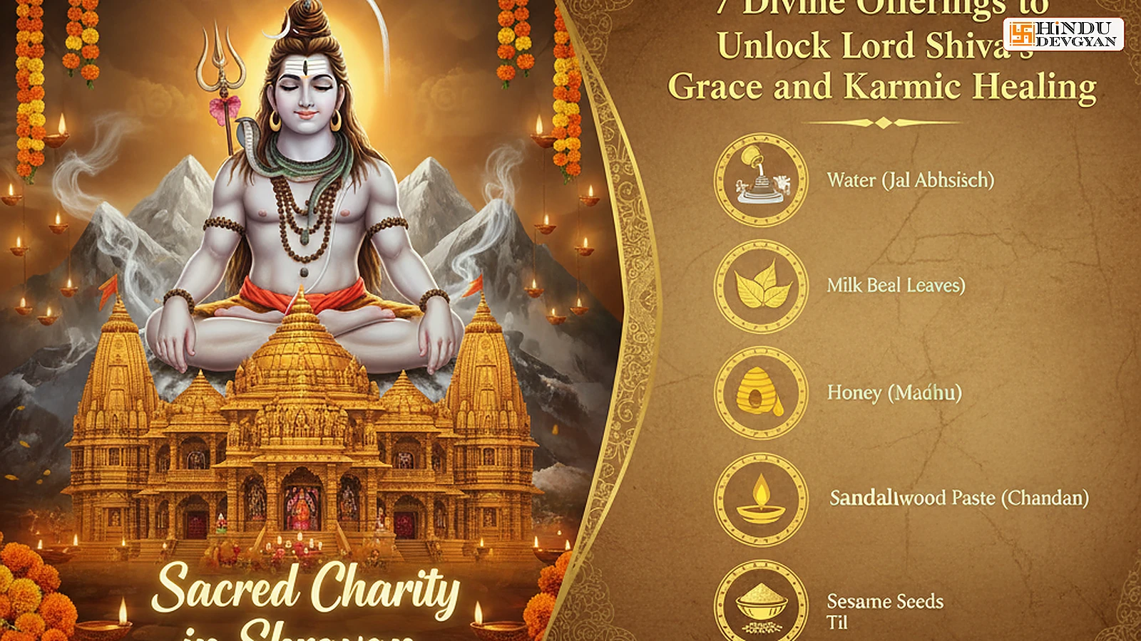 Sacred Charity in Shravan: 7 Divine Offerings to Unlock Lord Shiva’s Grace and Karmic Healing