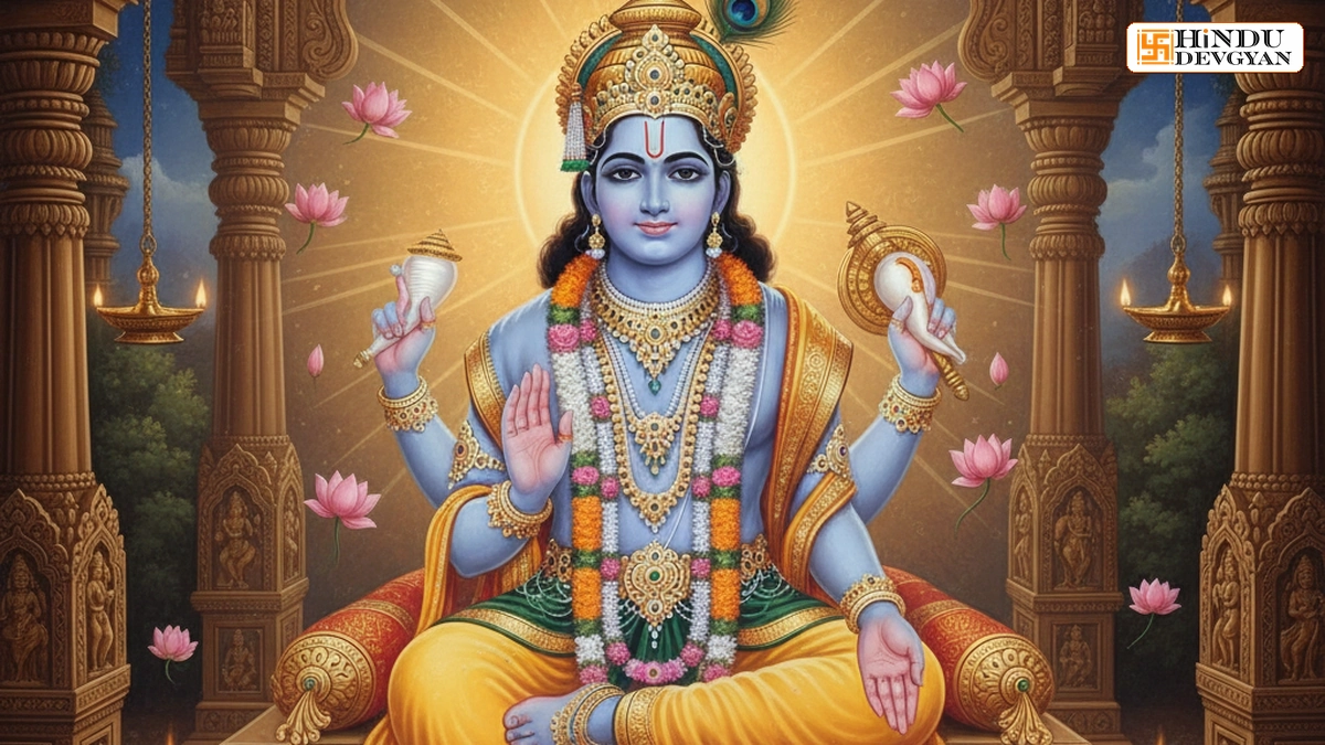 Lord Vishnu in temple sanctum